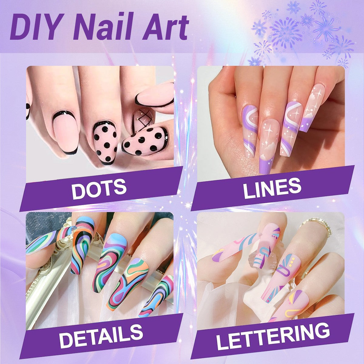 12 Colors Nail Art Pens Set, Nail Art Marker, Nail Doodle Pens, 0.5 MM Nail