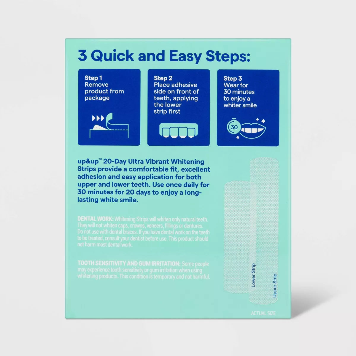 20-Day Ultra Vibrant Whitening Strips - Up&Up™