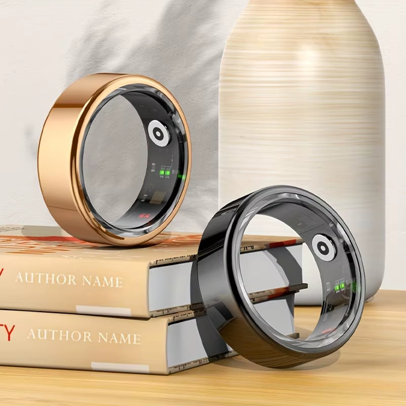 Smart Fitness Ring - Stainless Steel Novelty Ring for Men and Women with Wireless Function, Step Counting, and Sports Mode