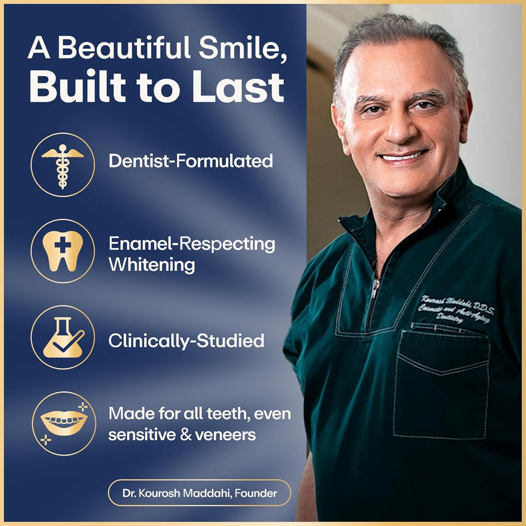 Teeth Whitening Strips - 21 Treatments (3 Months) - Peroxide Free - Enamel Safe for Whiter Teeth - Whitening without the Sensitivity - Dentist Formulated - Sensitivity