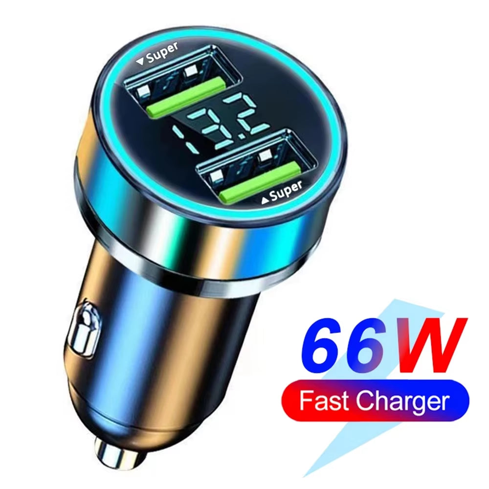 2-6 Ports Car Charger Fast Charging PD QC3.0 USB C Car Phone Charger Type C Adapter in Car for Iphone Samsung Huawei Xiaomi