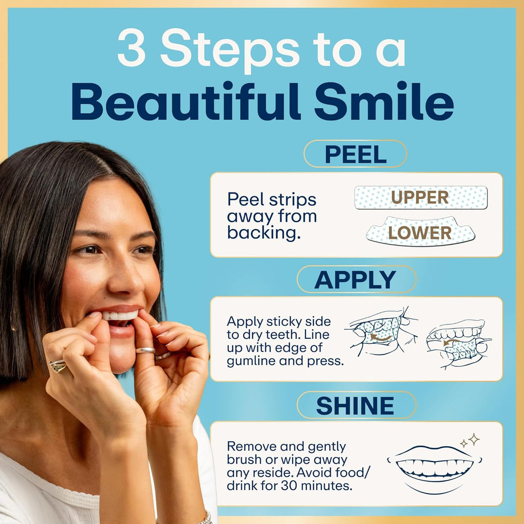 Teeth Whitening Strips - 21 Treatments (3 Months) - Peroxide Free - Enamel Safe for Whiter Teeth - Whitening without the Sensitivity - Dentist Formulated - Sensitivity