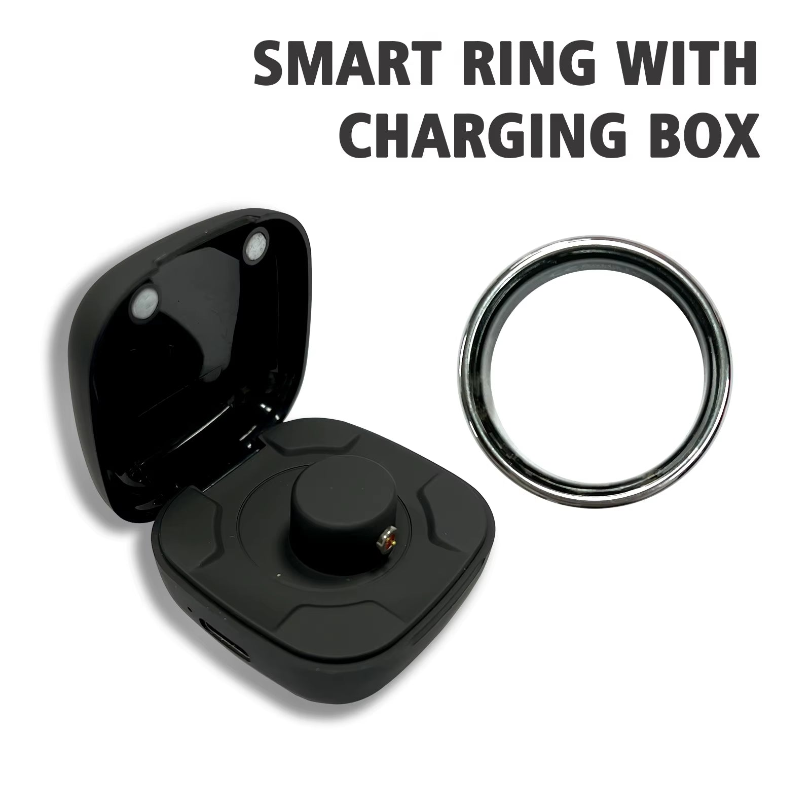 Smart Fitness Ring - Stainless Steel Novelty Ring for Men and Women with Wireless Function, Step Counting, and Sports Mode