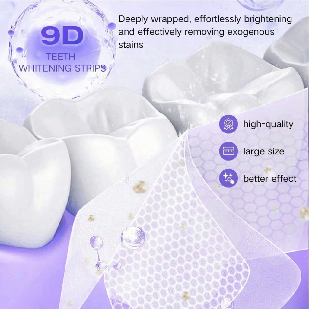 9D Whitener Strips Teeth Brightening Strips White Strips for Teeth Whitening Teeth Effect Oral Tooth Teeth Whitening Strips Gift