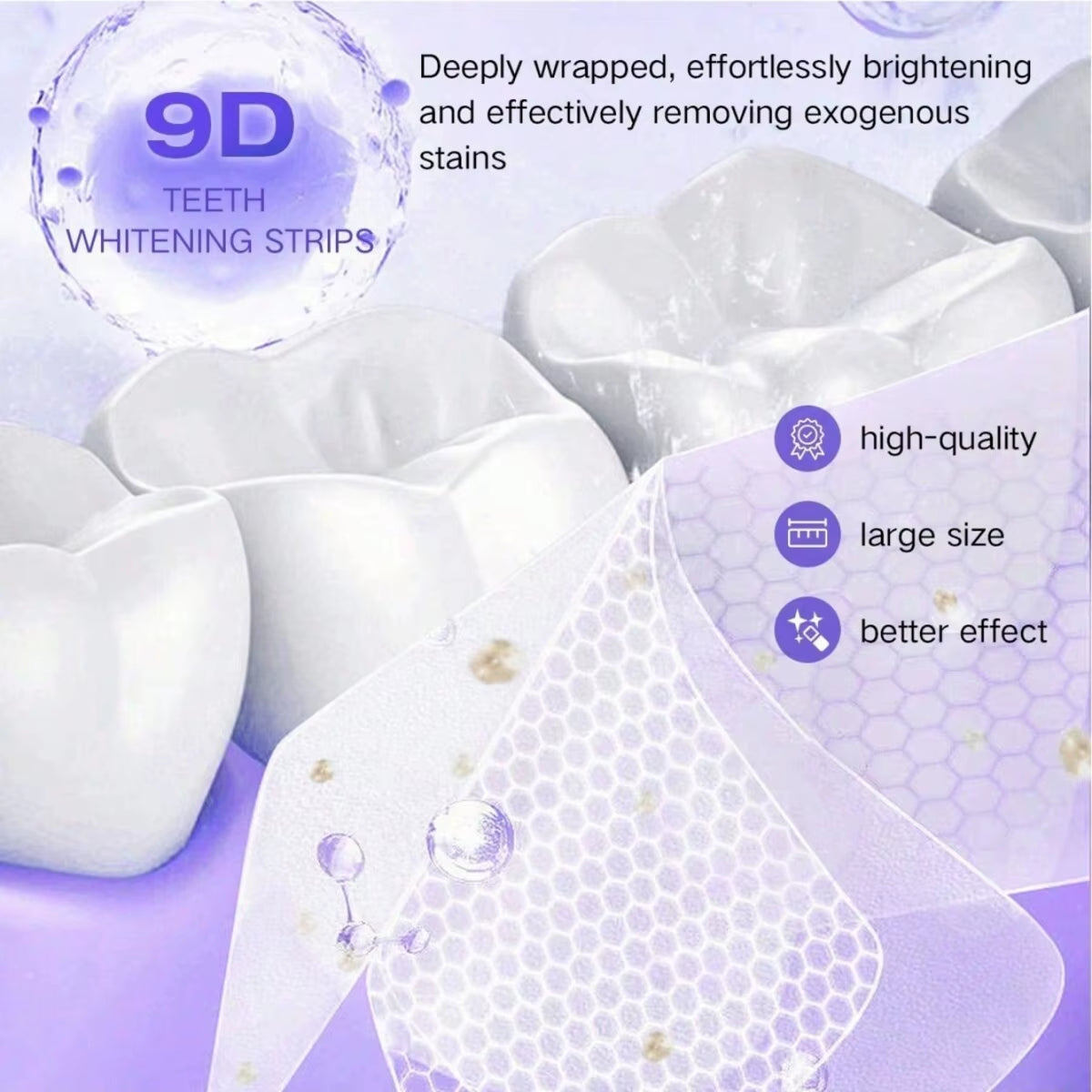 9D Whitener Strips Teeth Brightening Strips White Strips for Teeth Whitening Teeth Effect Oral Tooth Teeth Whitening Strips Gift