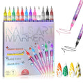 12 Colors Nail Art Pens Set,Nail Art Markers,3D Nail Polish Graffiti Dotting Pen